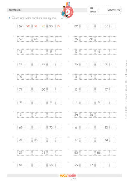 2.S�n�f Birer �leri Ritmik Sayma(5) Etkinli�i