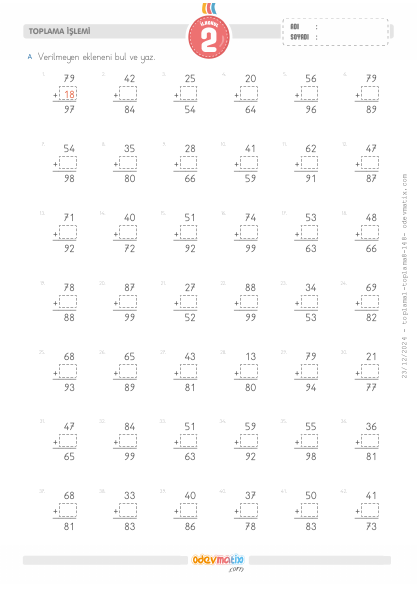 2.S�n�f Ekleneni Bulma(4) Etkinli�i