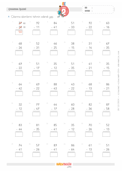 2.S�n�f ��karma Sonucunu Tahmin Etme(1) Etkinli�i