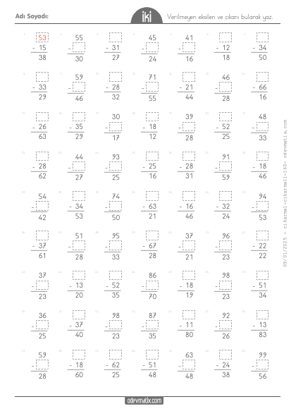 2.S�n�f Eksileni ve ��kan� Bulma(3) Etkinli�i