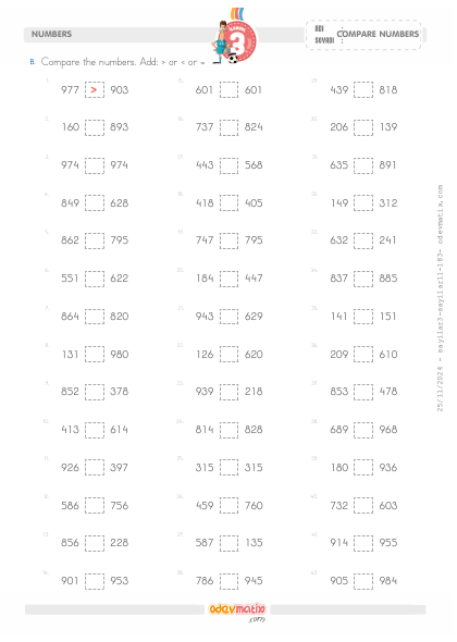 3.S�n�f Say� Kar��la�t�rma(2) Etkinli�i