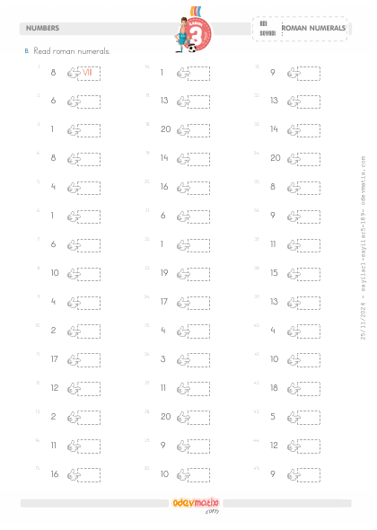 3.S�n�f Romen Rakam� Yazma(3) Etkinli�i