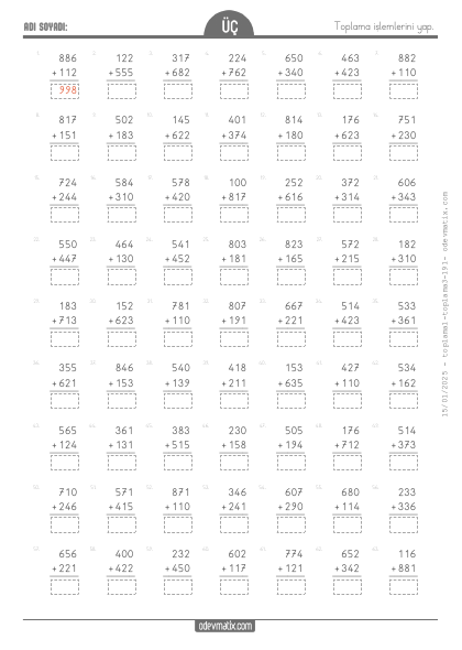 3.S�n�f Eldesiz Toplama ��lemi(4) Etkinli�i