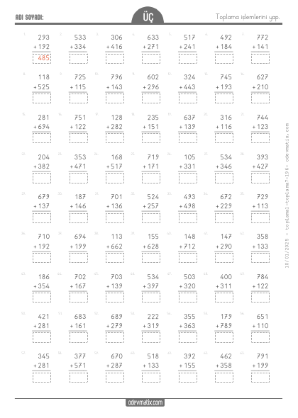 3.S�n�f Toplama ��lemi(4) Etkinli�i