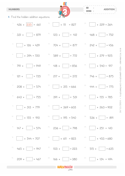 3.S�n�f Yan Yana Toplanan� ve Ekleneni Bulma(4) Etkinli�i