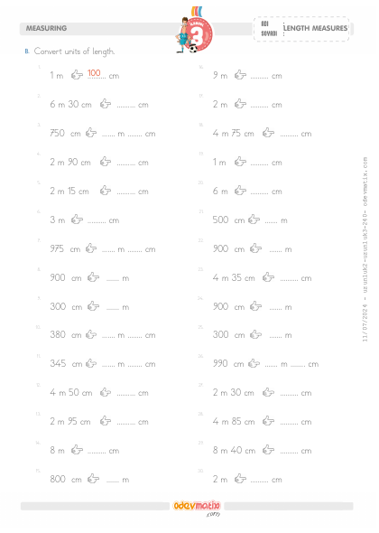 3.S�n�f Uzunuluk �l��lerini �evirme(4) Etkinli�i