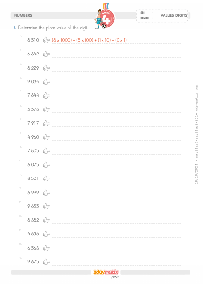 4.S�n�f 4 Basamakl� Say�lar� ��z�mleme(5) Etkinli�i