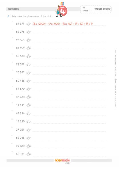 4.S�n�f 5 Basamakl� Say�lar� ��z�mleme(2) Etkinli�i