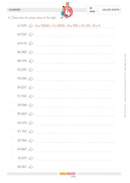 4.S�n�f 5 Basamakl� Say�lar� ��z�mleme(5) Etkinli�i