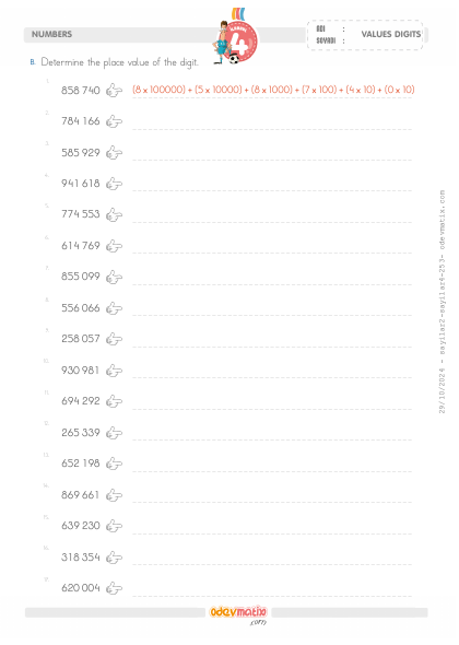 4.S�n�f 6 Basamakl� Say�lar� ��z�mleme(4) Etkinli�i