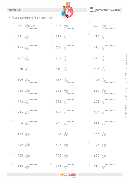 4.S�n�f En Yak�n Onlu�a Yuvarlama(1) Etkinli�i