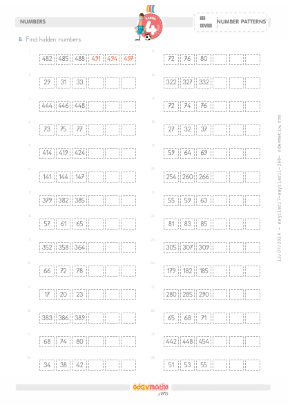 4.S�n�f 2 ve 3 Basamakl� �leri Y�nl� Say� �r�nt�leri(3) Etkinli�i