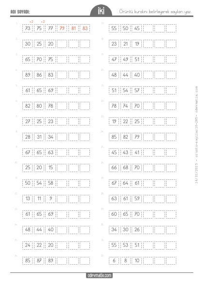 2.S�n�f Say� �r�nt�leri(2) Etkinli�i
