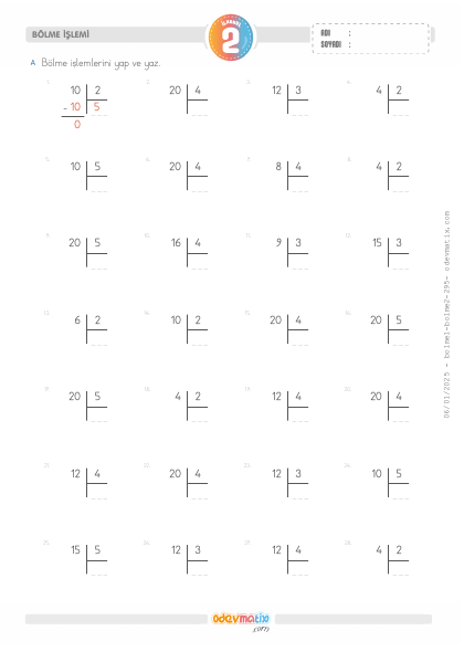 2.S�n�f Zor B�lme ��lemi(5) Etkinli�i
