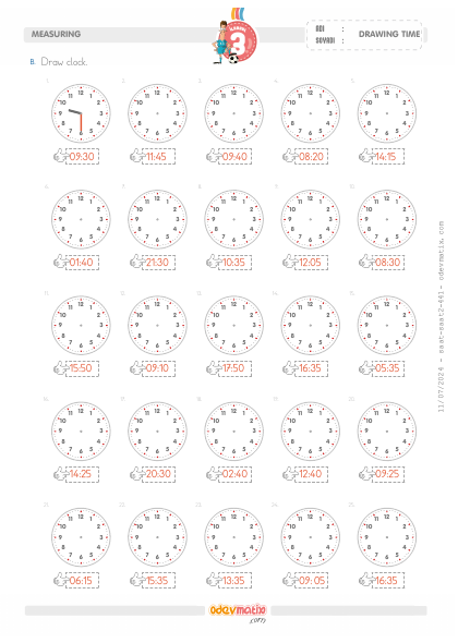 3.S�n�f Saat �izme(5) Etkinli�i