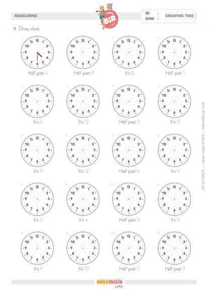 1.S�n�f Saat �izme(5) Etkinli�i