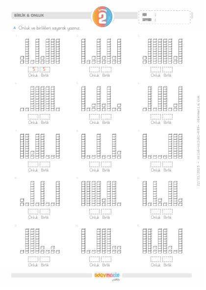 2.S�n�f Onluk ve Birliklerine Ay�rma(4) Etkinli�i