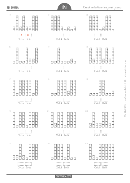2.S�n�f Onluk ve Birliklerine Ay�rma(5) Etkinli�i