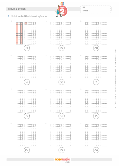 2.S�n�f Onluk ve Birlikleri �izme(3) Etkinli�i