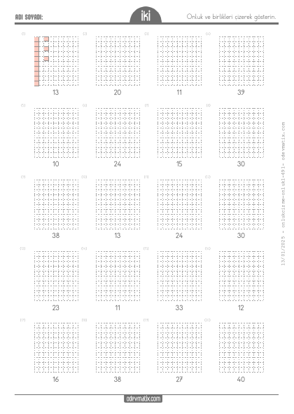 2.S�n�f Onluk ve Birlikleri �izme(4) Etkinli�i