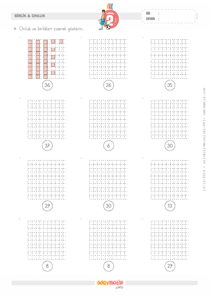2.S�n�f Onluk ve Birlikleri �izme(5) Etkinli�i