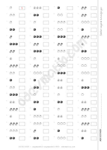 1.S�n�f 3�e Kadar �ekillerle Sayma(3) Etkinli�i