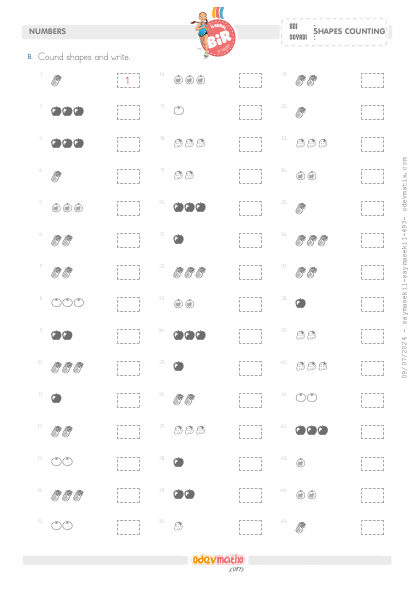 1.S�n�f 3�e Kadar �ekillerle Sayma(5) Etkinli�i