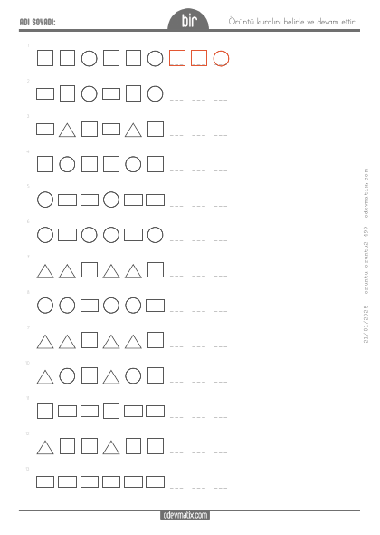 1.S�n�f Geometrik �r�nt�ler(4) Etkinli�i