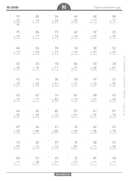 2.S�n�f Eldesiz Toplama ��lemi(4) Etkinli�i