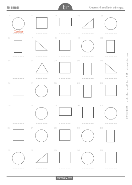 1.S�n�f Geometrik �ekiller(2) Etkinli�i