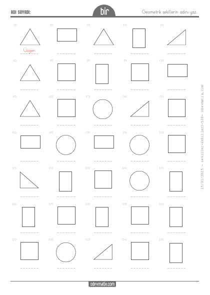1.S�n�f Geometrik �ekiller(5) Etkinli�i