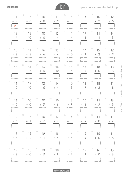 1.S�n�f Kar���k Toplama ve ��karma(2) Etkinli�i