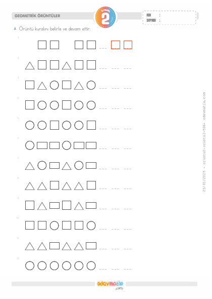 2.S�n�f Geometrik �r�nt�ler(5) Etkinli�i