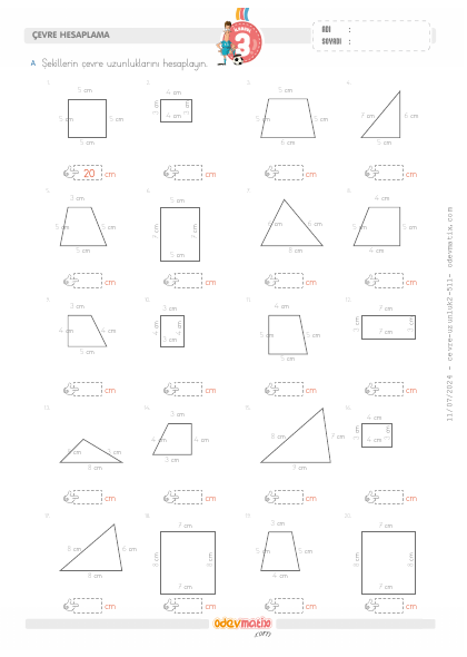 3.S�n�f �evre Hesaplama(4) Etkinli�i
