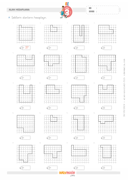 3.S�n�f Alan Hesaplama(1) Etkinli�i