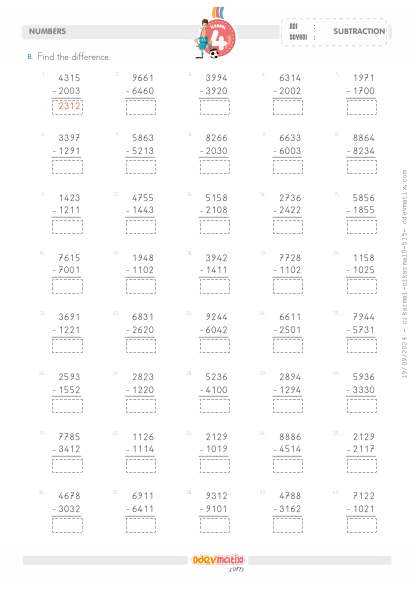 4.S�n�f Onluk Bozmas�z ��karma ��lemi(4) Etkinli�i