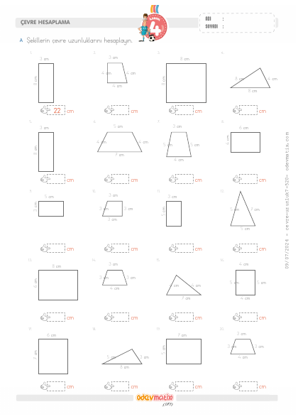 4.S�n�f �evre Hesaplama(3) Etkinli�i