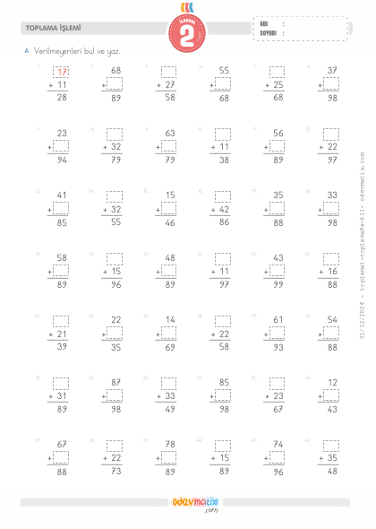 2.S�n�f Eldesiz Ekleneni ve Toplanan� Bulma(2) Etkinli�i