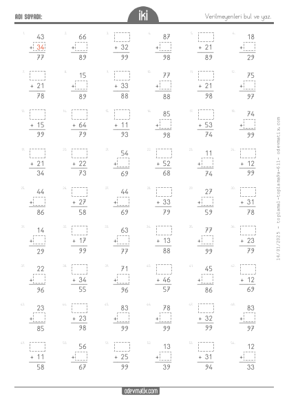 2.S�n�f Eldesiz Ekleneni ve Toplanan� Bulma(5) Etkinli�i