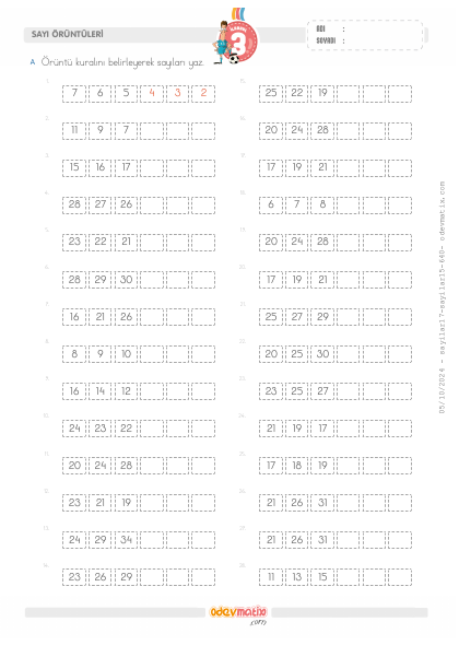 3.S�n�f Say� �r�nt�leri(5) Etkinli�i