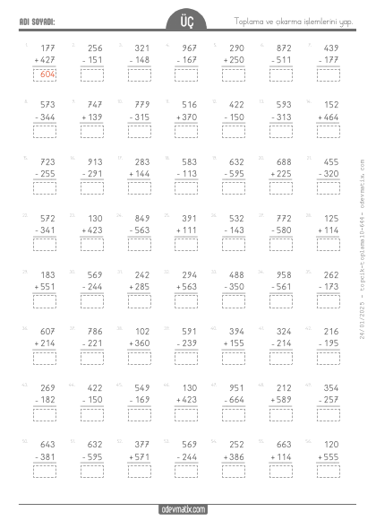 3.S�n�f Kar���k Toplama ve ��karma(4) Etkinli�i