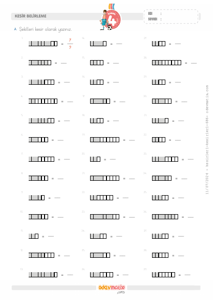 4.S�n�f Kesir Belirleme(3) Etkinli�i
