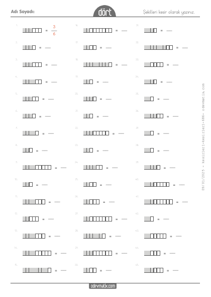 4.S�n�f Kesir Belirleme(4) Etkinli�i