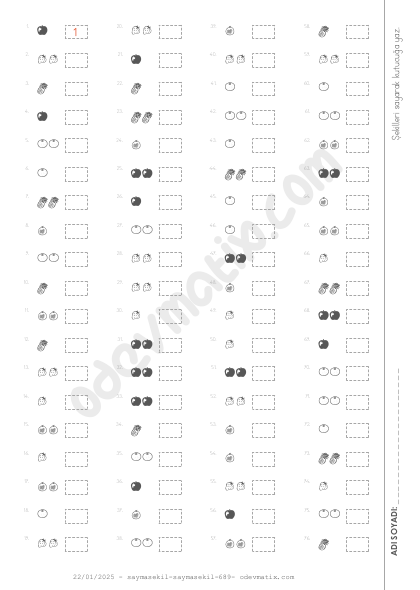 1.S�n�f 2�e Kadar �ekillerle Sayma(1) Etkinli�i
