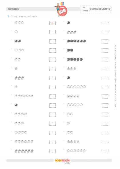 1.S�n�f 6�ya Kadar �ekillerle Sayma(5) Etkinli�i