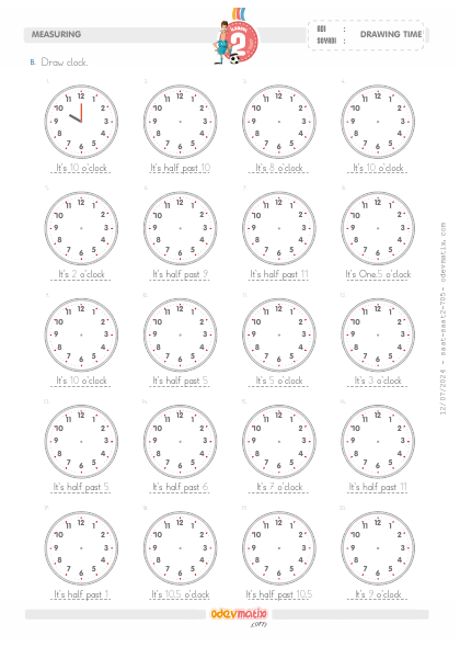 2.S�n�f Saat �izme (Yar�m Saat Aral�kl�)(4) Etkinli�i