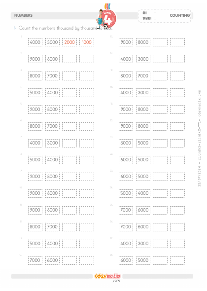 4.S�n�f Biner Geri Kolay Ritmik Sayma(3) Etkinli�i