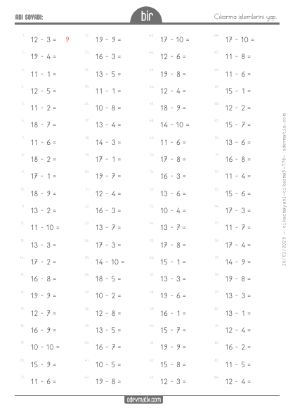 1.S�n�f ��karma ��lemi(4) Etkinli�i