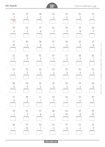 1.S�n�f ��karma ��lemi(5) Etkinli�i