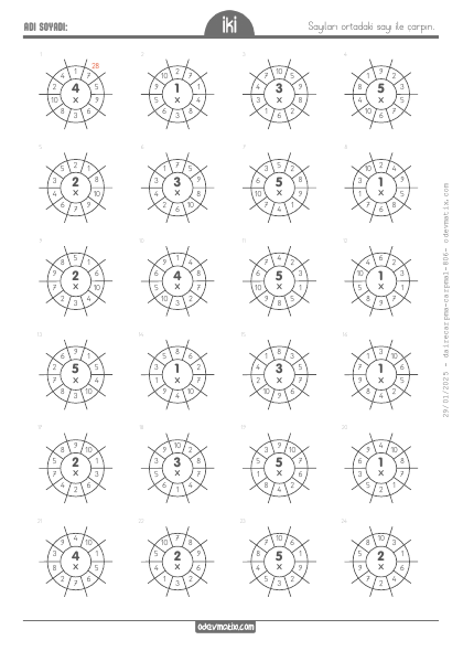 2.S�n�f Dairesel �arpma ��lemi(1) Etkinli�i